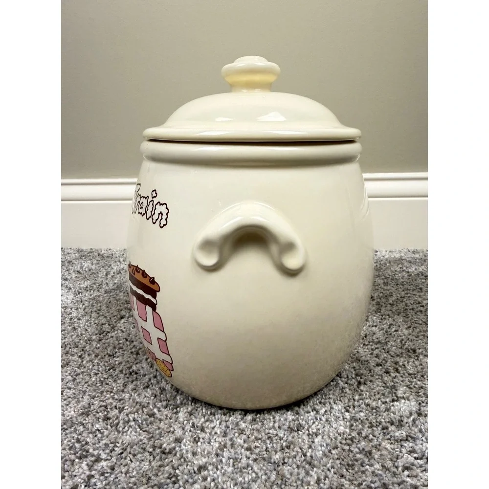 Vintage‎ Treasure Craft Chew Chew Train Ceramic Cookie Jar Canister Made in USA